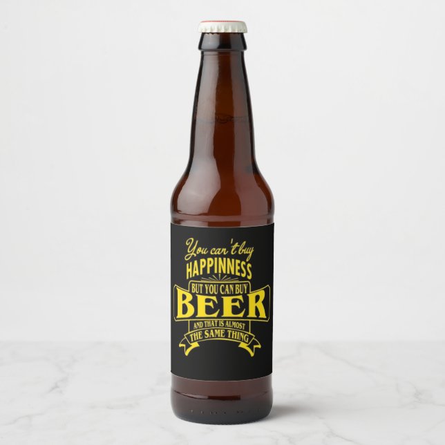 Étiquette Pour Bouteilles De Bière Citation de bière drôle (Devant)