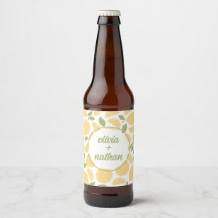 Étiquette Pour Bouteilles De Bière Citrons Fête des mariées ou Mariage Personnalisé