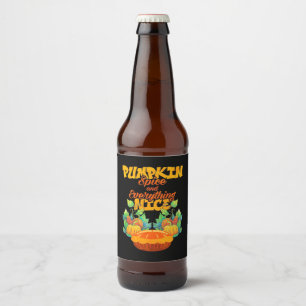 Étiquette Pour Bouteilles De Bière Citrouille d'Halloween aux épices et tout ce qui e