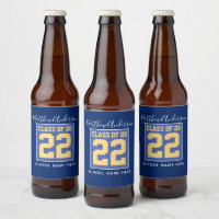 Classe de 2023 Elégant Royal Blue & Gold Graduatio