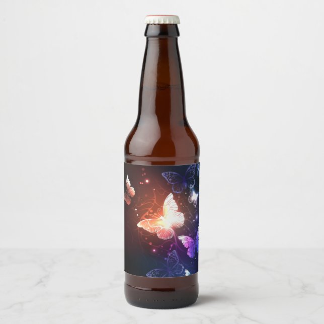 Étiquette Pour Bouteilles De Bière Clowing Night Butterflies (Devant)