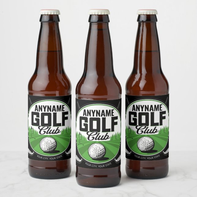 Étiquette Pour Bouteilles De Bière Club de golf personnalisé NOM Joueur de golf profe (Bouteilles)