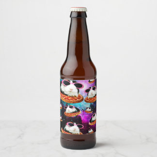 Étiquette Pour Bouteilles De Bière Cobaye de l'espace amusant