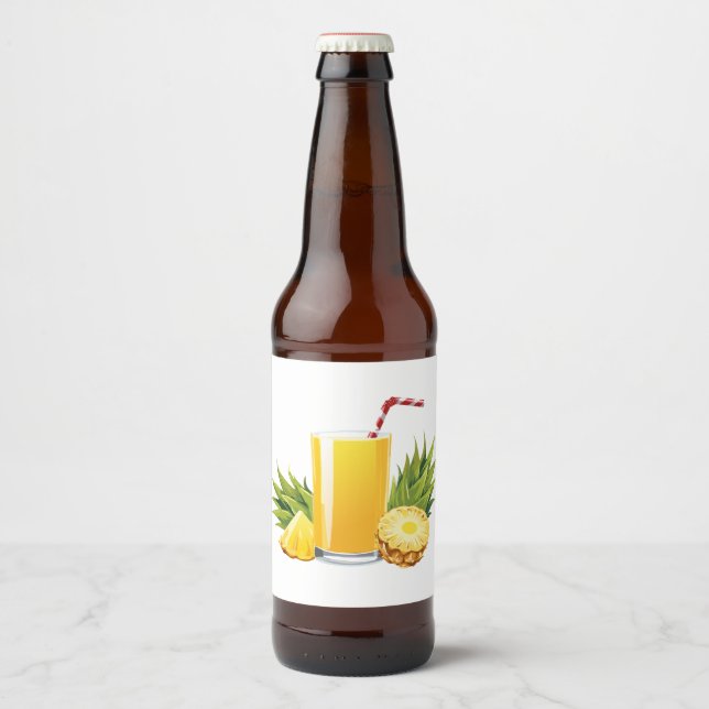 Étiquette Pour Bouteilles De Bière cocktail Piña Colada (Devant)