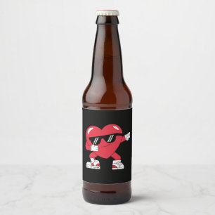 Étiquette Pour Bouteilles De Bière Cœur qui fait dabber Cadeaux drôles Saint-Valentin