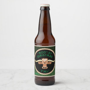 Étiquette Pour Bouteilles De Bière Comique Longhorn Steer