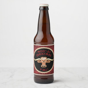 Étiquette Pour Bouteilles De Bière Comique Longhorn Steer