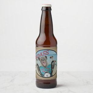 Étiquette Pour Bouteilles De Bière Commutateur de jeu de Badass (nom et style)