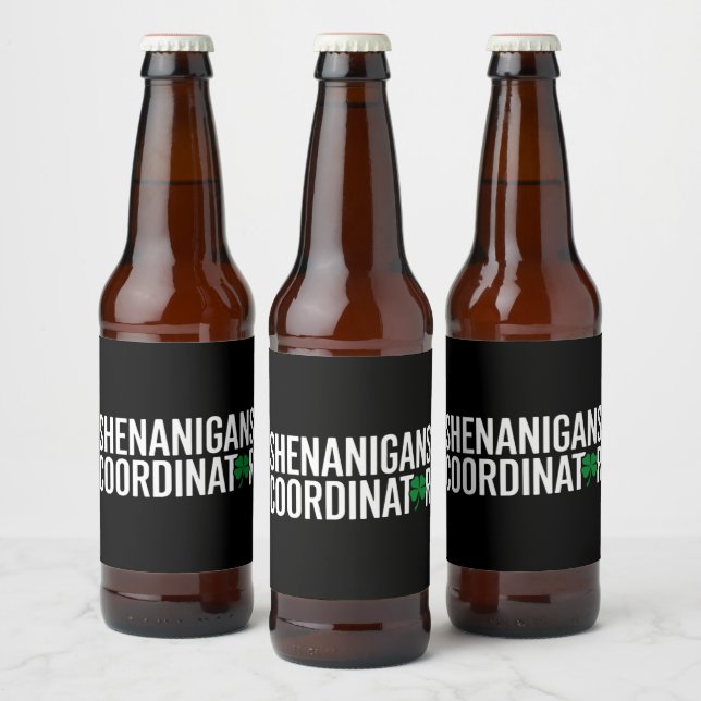 Étiquette Pour Bouteilles De Bière Coordonnateur de farces de la Saint-Patrick (Bouteilles)