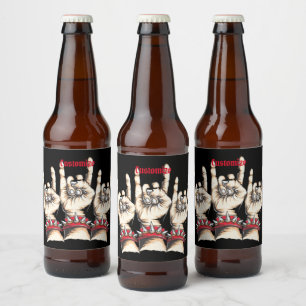 Étiquette Pour Bouteilles De Bière Cornes noires