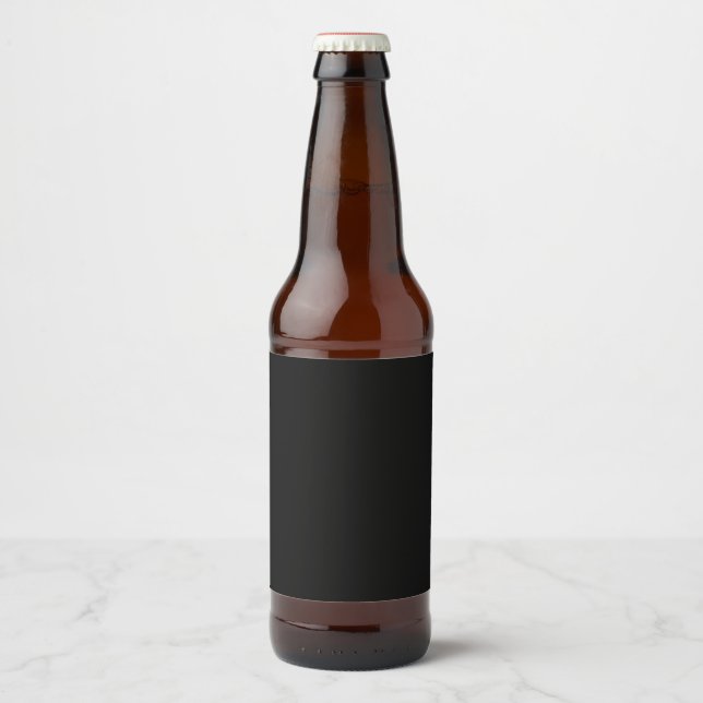 Étiquette Pour Bouteilles De Bière couleur noir (Devant)