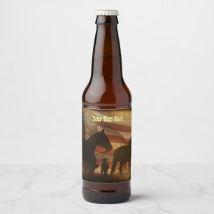 Étiquette Pour Bouteilles De Bière Country Western Cowboy