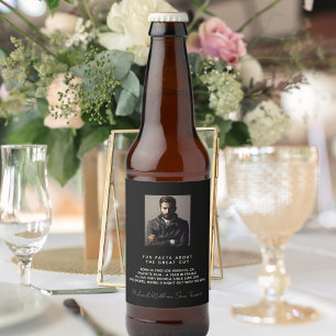 Étiquette Pour Bouteilles De Bière Coutume d'anniversaire photo faits amusants bio ho