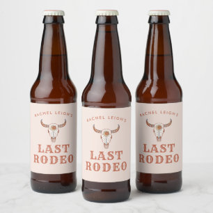 Étiquette Pour Bouteilles De Bière Cowgirl du désert dernier rodéo