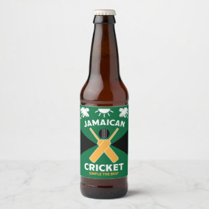 Étiquette Pour Bouteilles De Bière Cricket jamaïcain