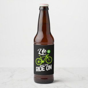 Étiquette Pour Bouteilles De Bière Cyclisme - La Vie Est Vraiment Une Bonne Promenade