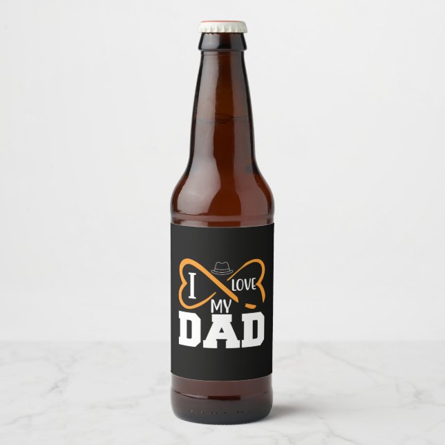 Étiquette Pour Bouteilles De Bière Daddy Don J'Aime Mon Papa (Devant)