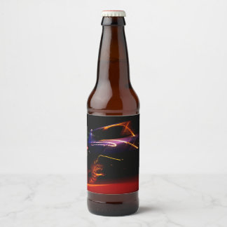 Étiquette Pour Bouteilles De Bière danse de voiture violette