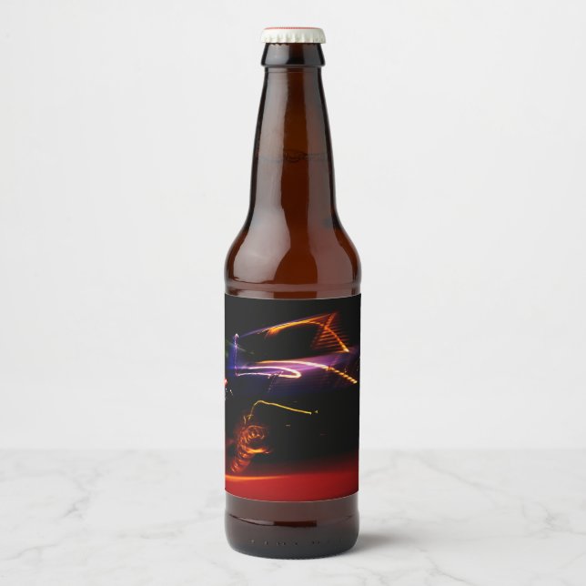 Étiquette Pour Bouteilles De Bière danse de voiture violette (Devant)