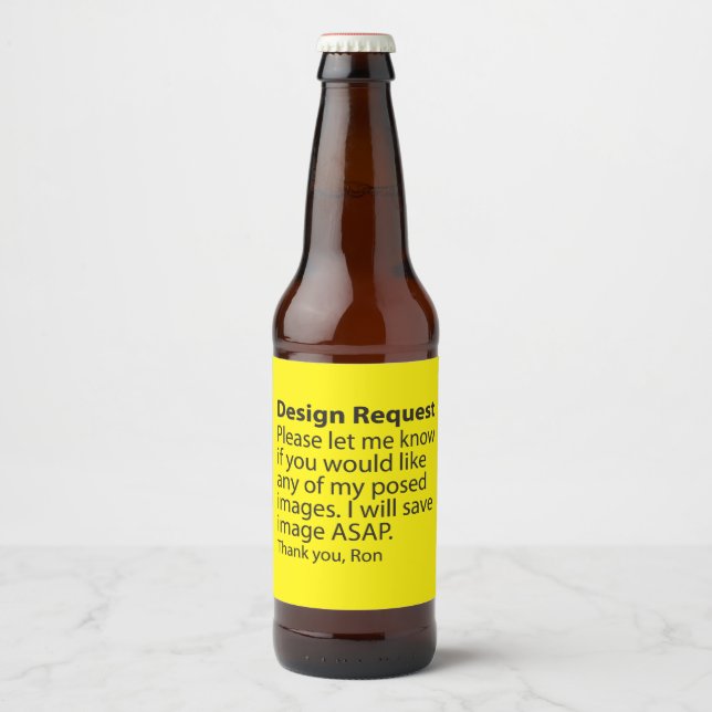 Étiquette Pour Bouteilles De Bière Demande de conception (Devant)
