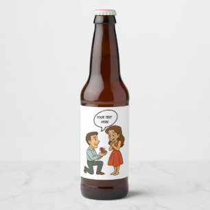 Étiquette Pour Bouteilles De Bière Demande en mariage personnalisée sur mesure