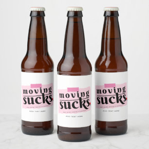 Étiquette Pour Bouteilles De Bière Déménager des bonbons ! Moderne Funny Adieu Bon Ca