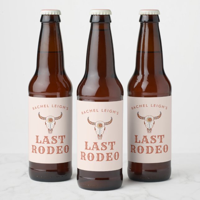 Étiquette Pour Bouteilles De Bière Dernière Rodéo de la Cowgirl du Désert (Bouteilles)