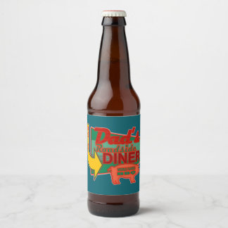 Étiquette Pour Bouteilles De Bière Dessous de verre pour le snack routier de Papa