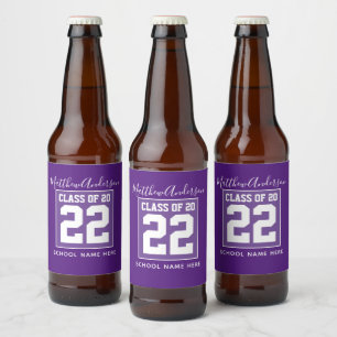 Étiquette Pour Bouteilles De Bière Diplôme Royal Violet Classique