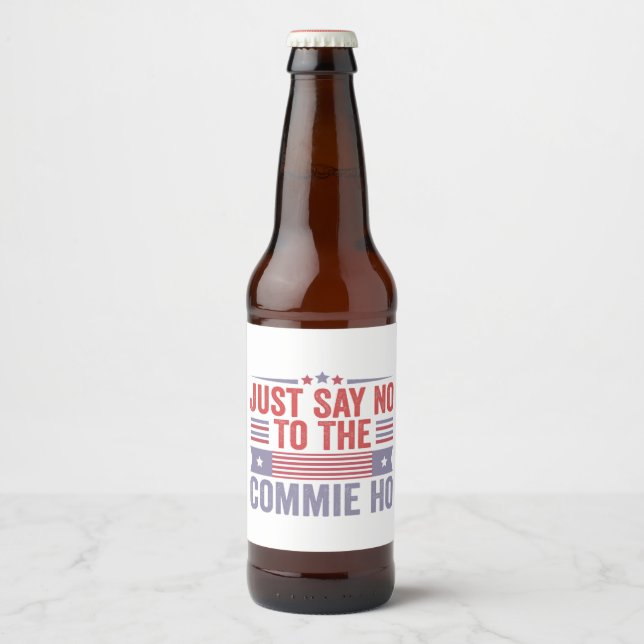 Étiquette Pour Bouteilles De Bière Dites simplement non à la communauté Ho Harris Wal (Devant)