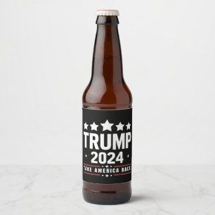 Étiquette Pour Bouteilles De Bière Donald Trump 2024 Reprenez l'Amérique Élection