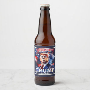 Étiquette Pour Bouteilles De Bière Donald Trump Inauguration de la bière du patriote