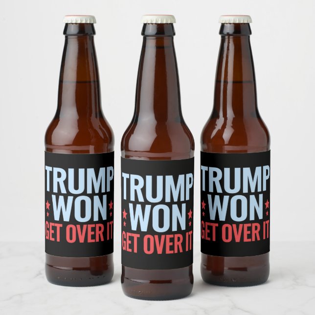 Étiquette Pour Bouteilles De Bière Donald Trump remporte la victoire 2024 Trump (Bouteilles)