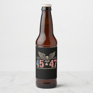 Étiquette Pour Bouteilles De Bière Drapeau de l'aigle américain américain vintage Tru