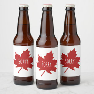 Étiquette Pour Bouteilles De Bière Drôle Canadien