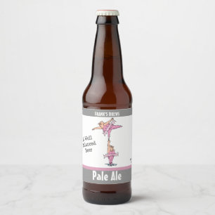 Étiquette Pour Bouteilles De Bière Drôle Carton Tutu Rose