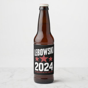 Étiquette Pour Bouteilles De Bière Drôle Nom politique Lebowski Élection politique