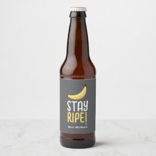 Étiquette Pour Bouteilles De Bière Drôles de faveurs de fête à thème banane rétro ave