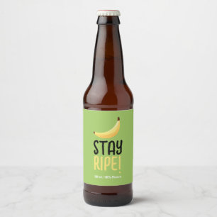 Étiquette Pour Bouteilles De Bière Drôles de faveurs de fête à thème banane rétro ave