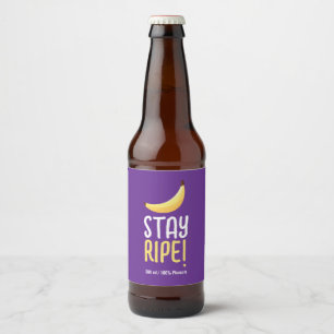 Étiquette Pour Bouteilles De Bière Drôles de faveurs de fête à thème banane rétro ave