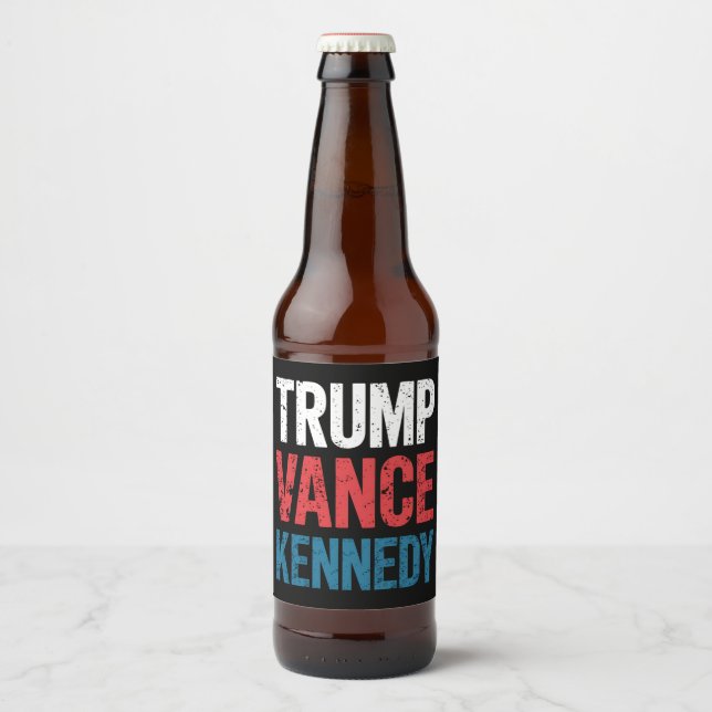 Étiquette Pour Bouteilles De Bière Élection de Trump Vance Kennedy 2024 (Devant)