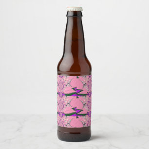 Étiquette Pour Bouteilles De Bière Elégant Monogram Bloom : Magnifiquement Motif pers