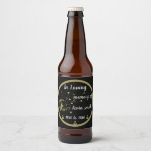 Étiquette Pour Bouteilles De Bière En amour Anniversaire de la mort de mémoire