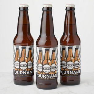 Étiquette Pour Bouteilles De Bière Entreprise de brassage artisanale de bouteille de