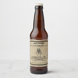 Étiquette Pour Bouteilles De Bière Étiquette de bière d'apothicaire d'huile de toil