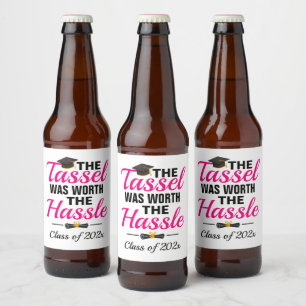 Étiquette Pour Bouteilles De Bière Étiquette de bière de remise des diplômes Tassel W