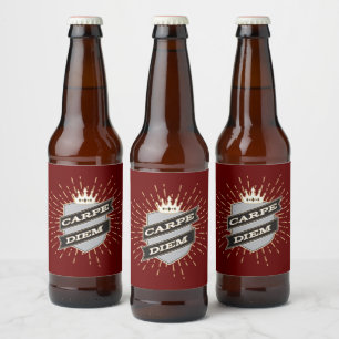 Étiquette Pour Bouteilles De Bière Étiquette de bouteille de bière Carpe Diem