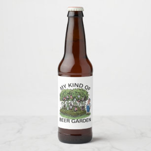 Étiquette Pour Bouteilles De Bière Étiquette de bouteille de brasserie de jardin