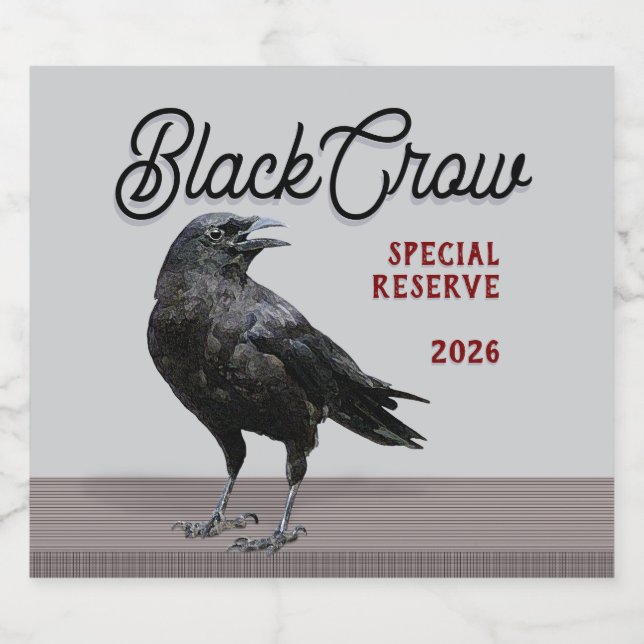 Étiquette Pour Bouteilles De Bière Étiquette de bouteille de marque Black Crow (Étiquettes simples)