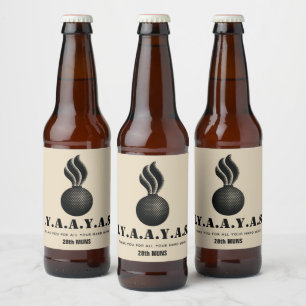 Étiquette Pour Bouteilles De Bière Étiquette de bouteille personnalisé Ammo IYAAYAS